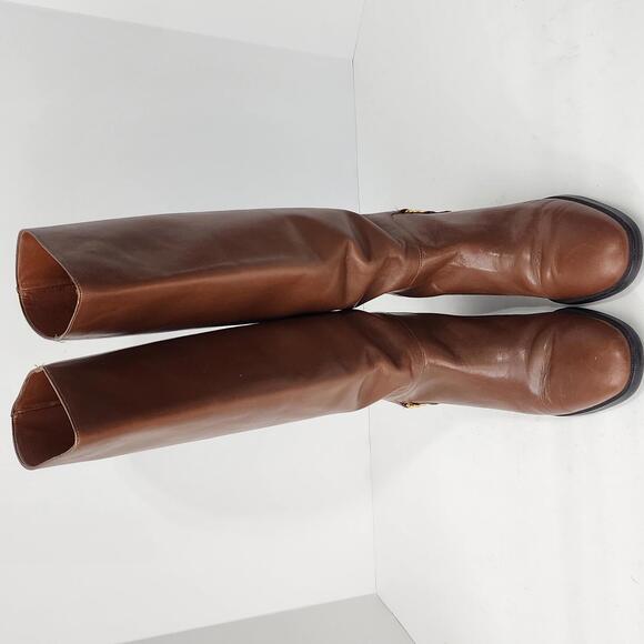 Etienne Aigner DERBY Leather Women Brown Boots Size 8M Made in Brazil - Picture 2 of 12